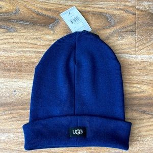 UGG Oversized Cuff Beanie in Navy Men NWT